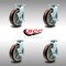 Service Caster 8 Inch SS Polyurethane Swivel Caster Set with Roller Bearings and Brakes SCC SCC-SS30S820-PPUR-TLB-4 - alternate 4